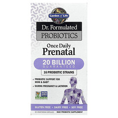 Dr. Formulated Probiotics, пренатальні пробіотики, одна таблетка на день, 30 вегетаріанських капсул