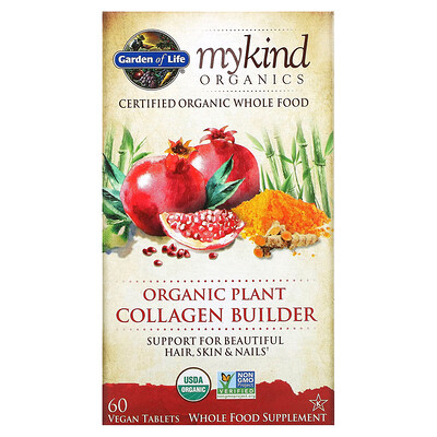 

Garden of Life, MyKind Organics, Organic Plant Collagen Builder, 60 Vegan Tablets