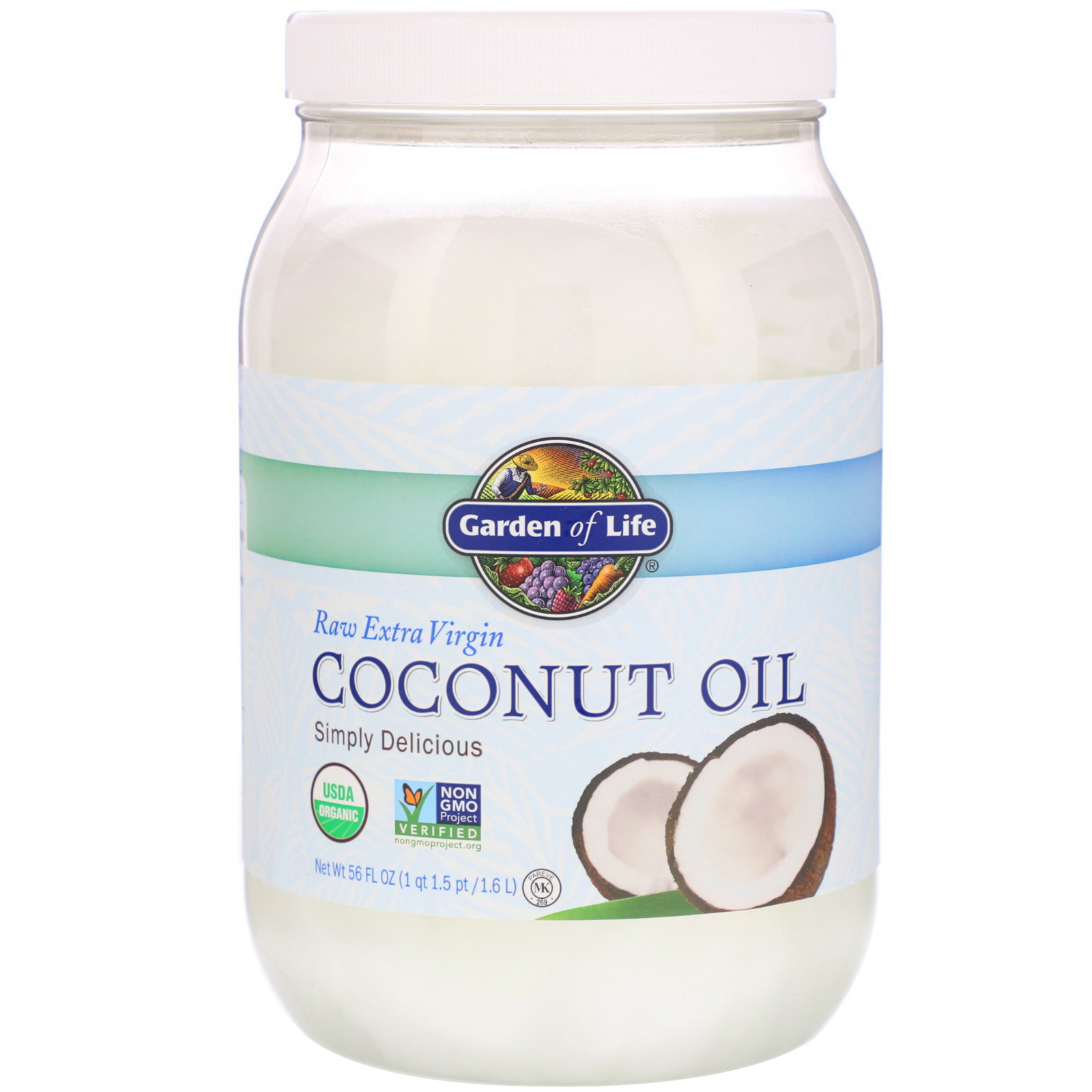 Garden of Life, Raw Extra Virgin Coconut Oil, 56 fl oz (1.6 l) - iHerb