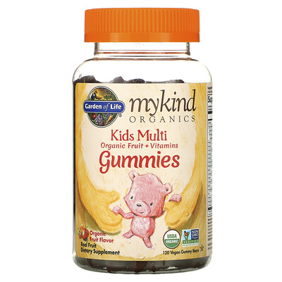 

Garden of Life MyKind Organics Kids Multi Organic Fruit Flavor 120 Vegan Gummy Bears