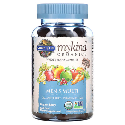 

Garden of Life MyKind Organics мультивитамины для мужчин органические ягоды 120 веганских жевательных таблеток
