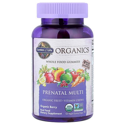 Product Image for Garden of Life, Organics, Prenatal Multi Gummies, Organic Berry, 120 Vegan Gummy Drops