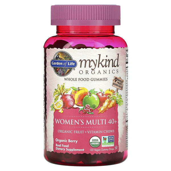 Garden Of Life Mykind Organics Women S Multi 40 Organic Berry 120 Vegan Gummy Drops