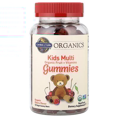 Product Image for Garden of Life, Kids Multi Gummies, Organic Cherry, 120 Vegan Gummy Bears