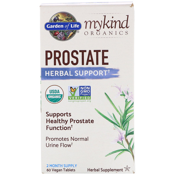 MyKind Organics, Prostate, Herbal Support, 60 Vegan Tablets