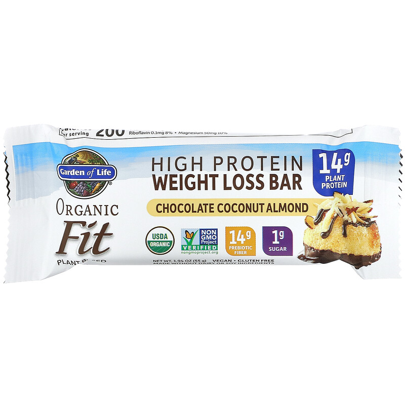 Garden of Life, Organic Fit, High Protein Weight Loss Bar, Chocolate