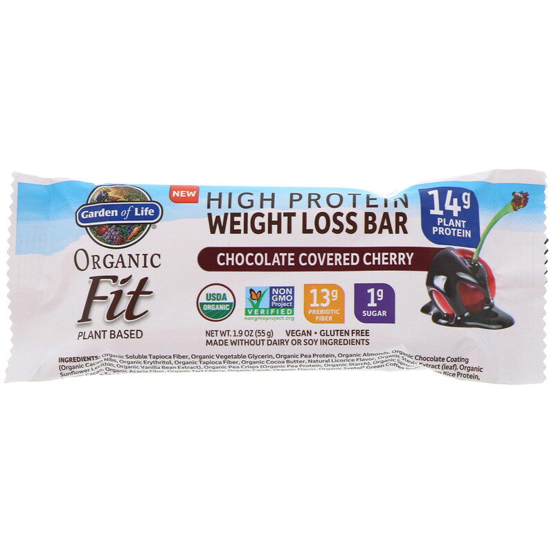 Garden of Life, Organic Fit, High Protein Weight Loss Bar, Chocolate
