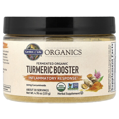 Product Image for Garden of Life, Organics, Fermented Organic Turmeric Booster, 4.76 oz (135 g)