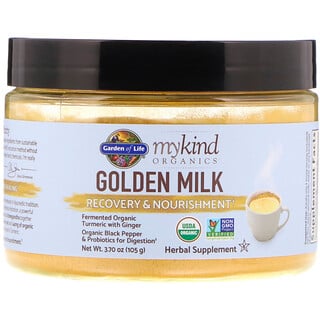 Garden of Life, MyKind Organics, Golden Milk, 회복 & 영양 공급, 3.70oz(105g)