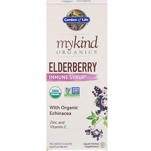 Гарден оф Лайф, MyKind Organics, Elderberry Immune Syrup, 6.59 fl oz (195 ml) отзывы покупателей
