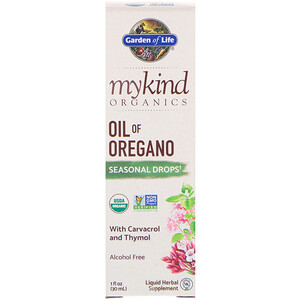 Отзывы о Гарден оф Лайф, MyKind Organics, Oil of Oregano, Seasonal Drops, 1 fl oz (30 mL)