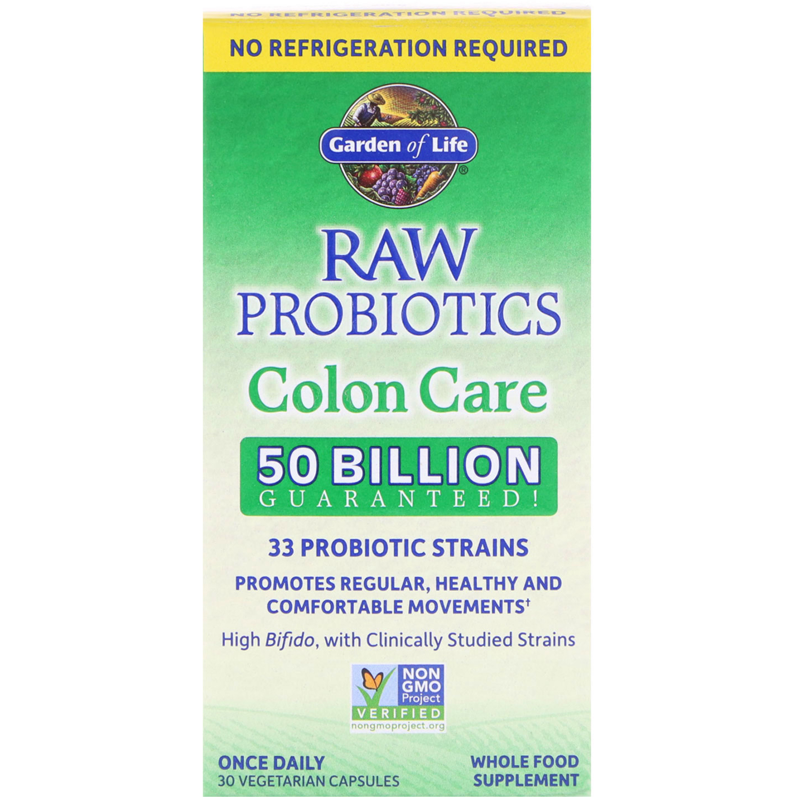 Garden Of Life Raw Probiotics Colon Care 30 Vegetarian Capsules Iherb