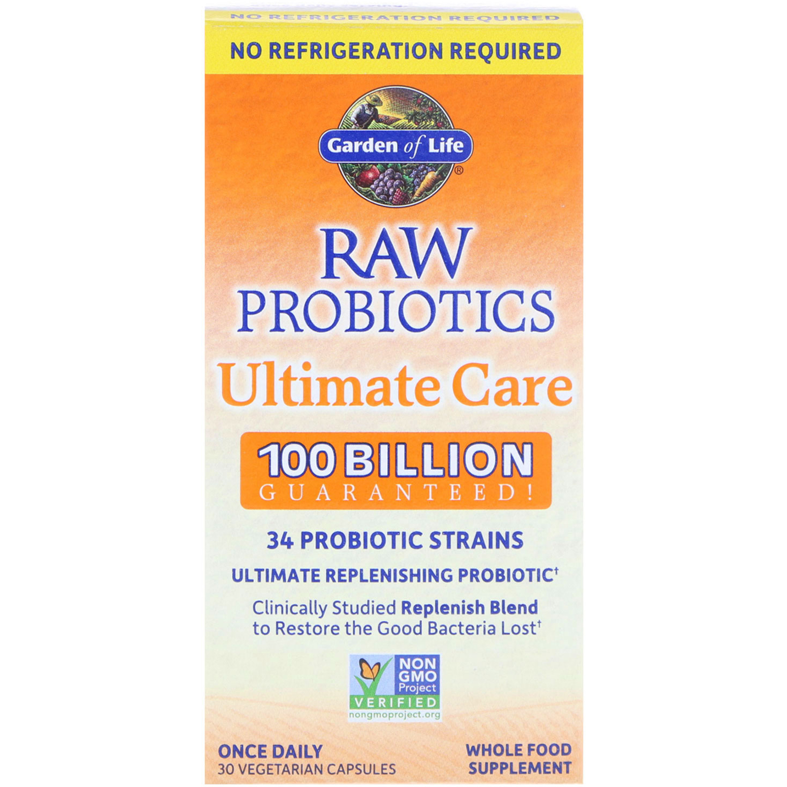 Garden Of Life Raw Probiotics Ultimate Care 30 Vegetarian Capsules Iherb
