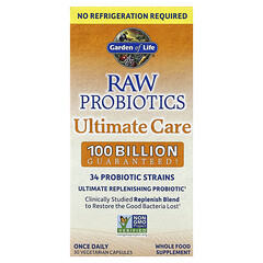 RAW Probiotics, Ultimate Care, стійкий до зберігання, 30 вегетаріанських капсул