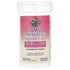 RAW Probiotics, добавка з пробіотиками для здоров’я піхви, для тривалого зберігання, 30 вегетаріанських капсул