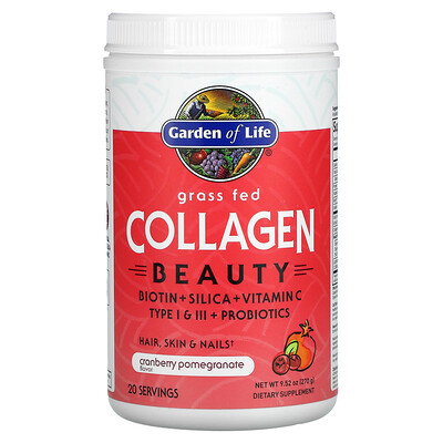 

Garden of Life Grass Fed Collagen Beauty Cranberry Pomegranate 9.52 oz (270 g)