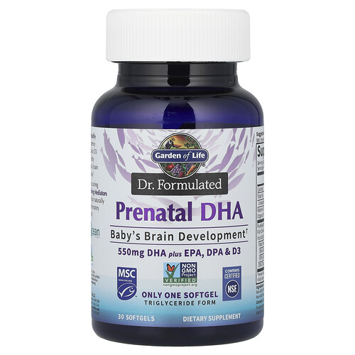 Garden of Life, Dr. Formulated, Prenatal DHA, pränatales DHA, 30 Weichkapseln