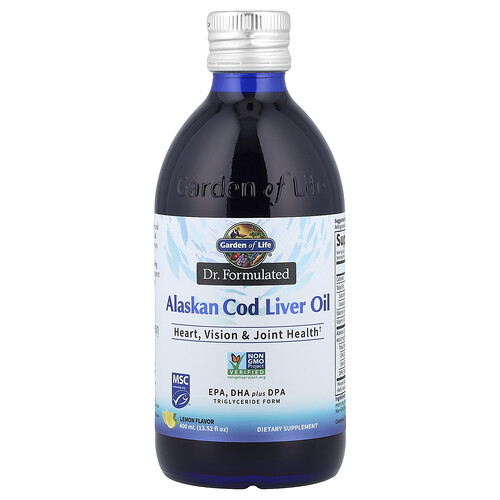 Garden of Life, Dr. Formulated, Alaskan Cod Liver Oil, Lemon, 13.52 fl oz (400 ml)