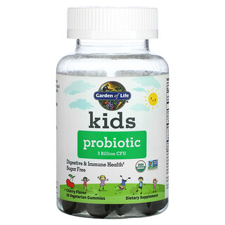 Garden of Life, Kids Probiotic, Cherry, 3 Billion CFU, 30 Vegetarian Gummies