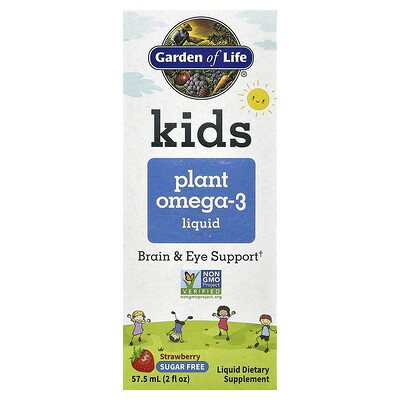 Product Image for Garden of Life, Kids Plant Omega-3 Liquid, Strawberry, 2 fl oz (57.5 ml)