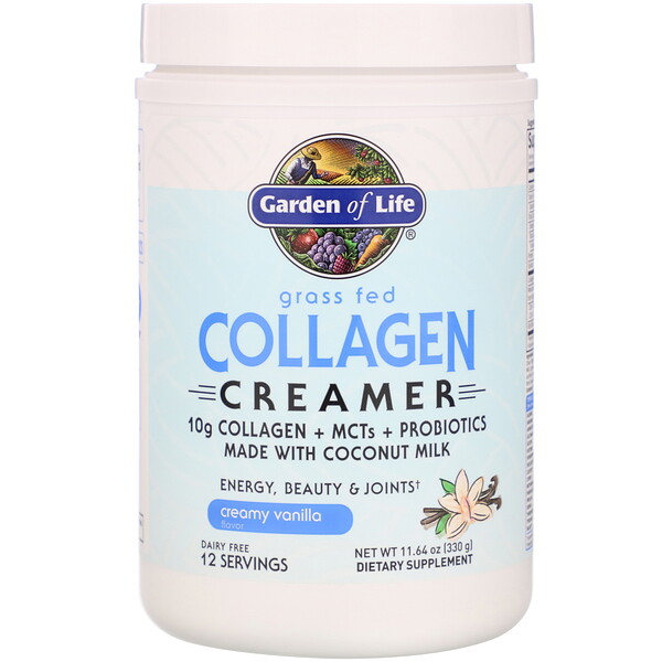 Grass Fed Collagen Creamer, Creamy Vanilla, 11.64 oz (330 g)