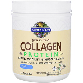 Garden of Life, Grass Fed Collagen Protein, Vanilla, 19.75 oz (560 g)