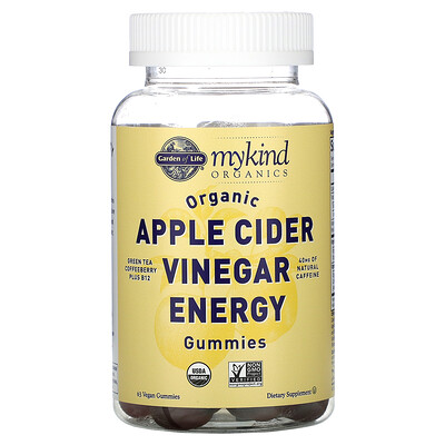 Garden of Life Organic Apple Cider Vinegar Energy Gummies, 63 Vegan Gummies