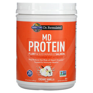 Garden of Life, MD Protein, Plant & Sustainable Salmon, Creamy Vanilla, 22.71 oz (644 g)