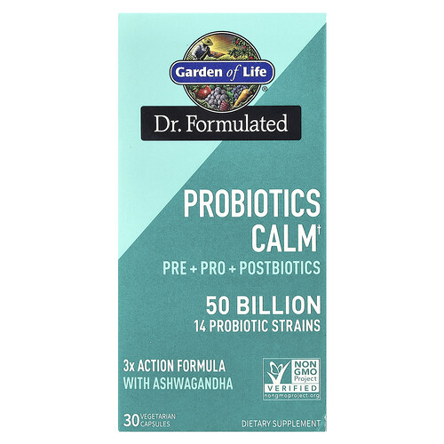 Garden Of Life Probiotics Calm, 50 Billion, 30 Vegetarian Capsules