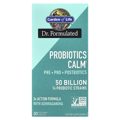 Product Image for Garden of Life, Probiotics Calm, 50 Billion, 30 Vegetarian Capsules