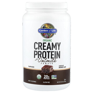 Garden of Life, Organic Creamy Protein with Oatmilk Powder, Chocolate Brownie, 2 lb 0.45 oz (920 g)