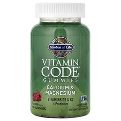 Vitamin Code®, з кальцієм і магнієм, малина, 60 жувальних мармеладок