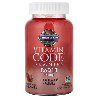 Product Image for Garden of Life, Vitamin Code Gummies, CoQ10, Strawberry, 60 Gummies