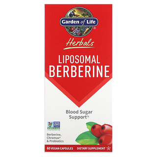 Garden of Life, Herbals, liposomalni berberin, 60 veganskih kapsula