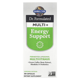Garden of Life, El Dr. Refuerzo para la energía Formulated Multi+, 30 cápsulas