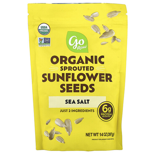 Go Raw, Organic Sprouted Sunflower Seeds with Sea Salt, 14 oz (397 g)