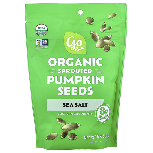 Go Raw Organic Sprouted Pumpkin Seeds, Sea Salt, 14 oz (397 g)