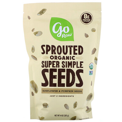Go Raw Organic Sprouted Super Simple Seeds, Sunflower & Pumpkin Seeds, 14 oz (397 g)
