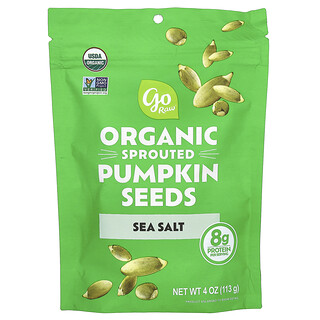 Go Raw, Graines de courge germées biologiques, Sel de mer, 113 g