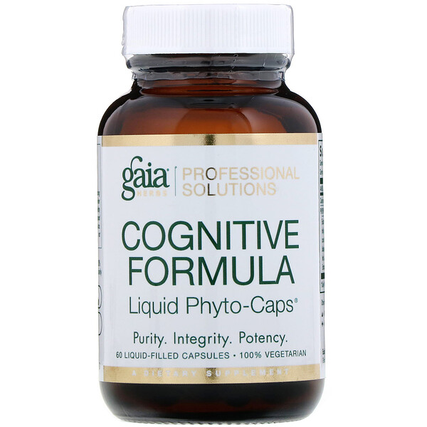 Gaia Herbs Professional Solutions Cognitive Formula 60 Liquid Filled