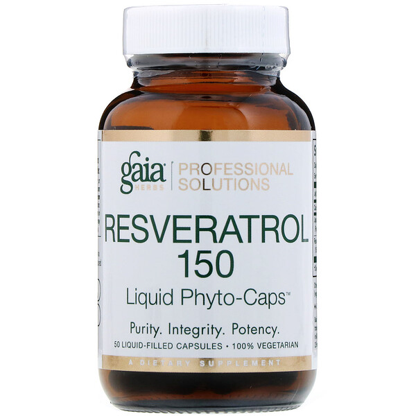 Gaia Herbs Professional Solutions, Resveratrol 150, 50 mit Flüssigkeit gefüllte Kapseln
