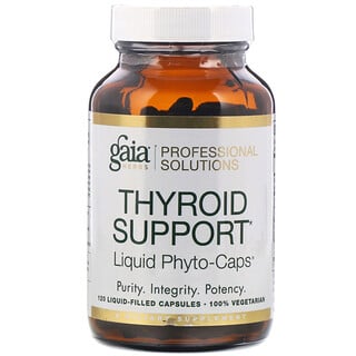Gaia Herbs Professional Solutions, Promueve la salud tiroidea, 120 cápsulas con relleno líquido