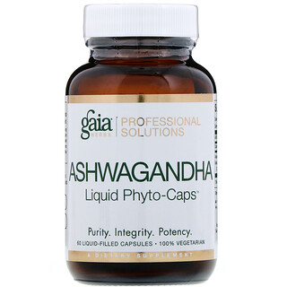 Gaia Herbs Professional Solutions, Ashwagandha, 60 cápsulas rellenas con líquido