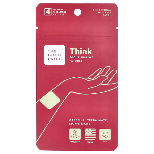 The Good Patch, Think, 4 Dermal Wellness Patches
