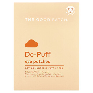 The Good Patch, De-Puff Eye Patches, 3 Patch Sets