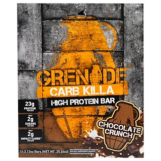 Grenade, Carb Killa Bars, Chocolate Crunch, 12 Bars, 2.12 oz (60 g) Each