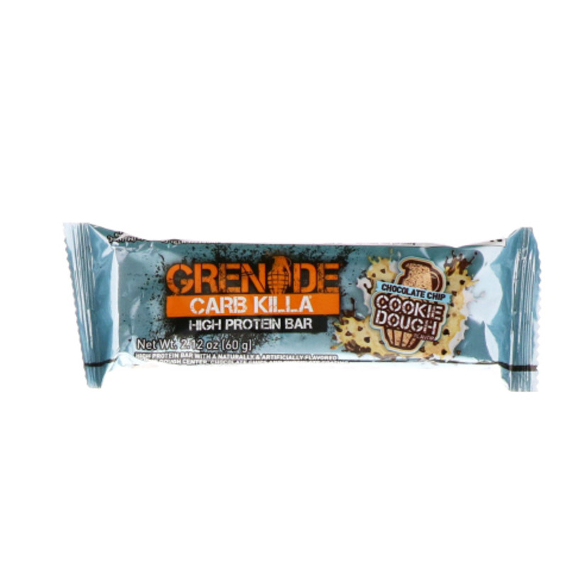 Grenade, Carb Killa, High Protein Bar, Chocolate Chip Cookie Dough, 12