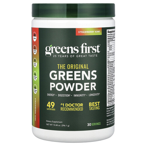 Greens First Greens Powder, Strawberry Kiwi, 10.44 oz (296.1 g)