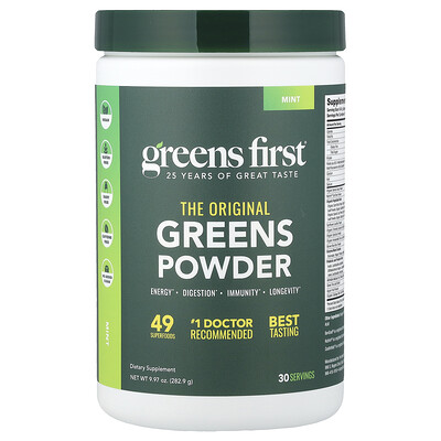Product Image for Greens First, Greens Powder, Mint, 9.97 oz (282.9 g)