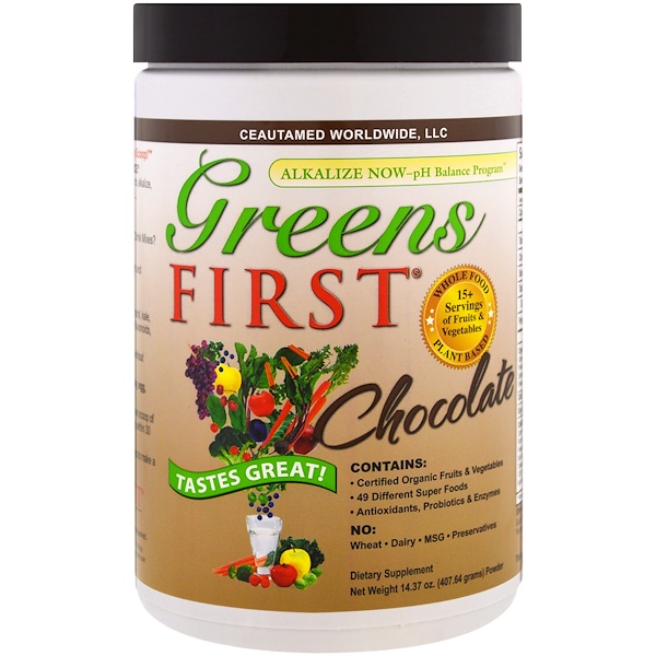 Greens First, Superfood Antioxidant Shake, Chocolate , 14.37 oz (407.64